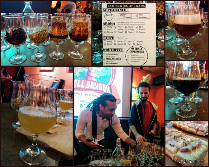 Bell Banger beer tasting with Chris DaBreo and Andres Quiro at Cafe de la Poste Beijing China