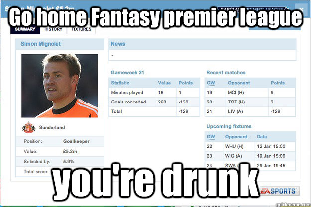 paddy o'shea's premier fantasy league meme