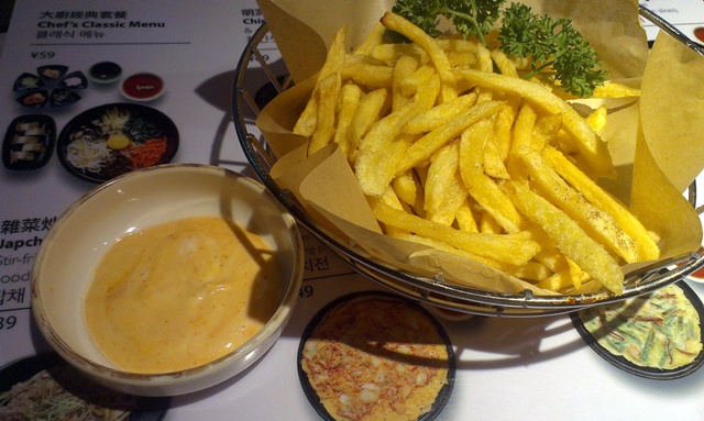saveurs de coree korean restaurant sojo bar beijing china fries